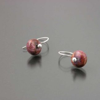 Sterling silver and impression jasper earrings by Kate Wilcox-Leigh | Gem Spotlight Collection