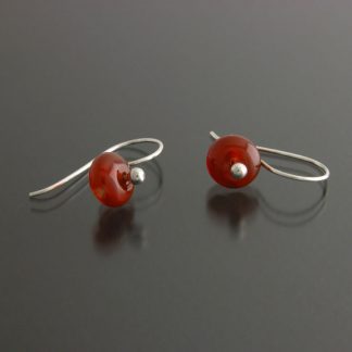 Kate Wilcox-Leigh Gem Spotlight earrings sterling carnelian laid out